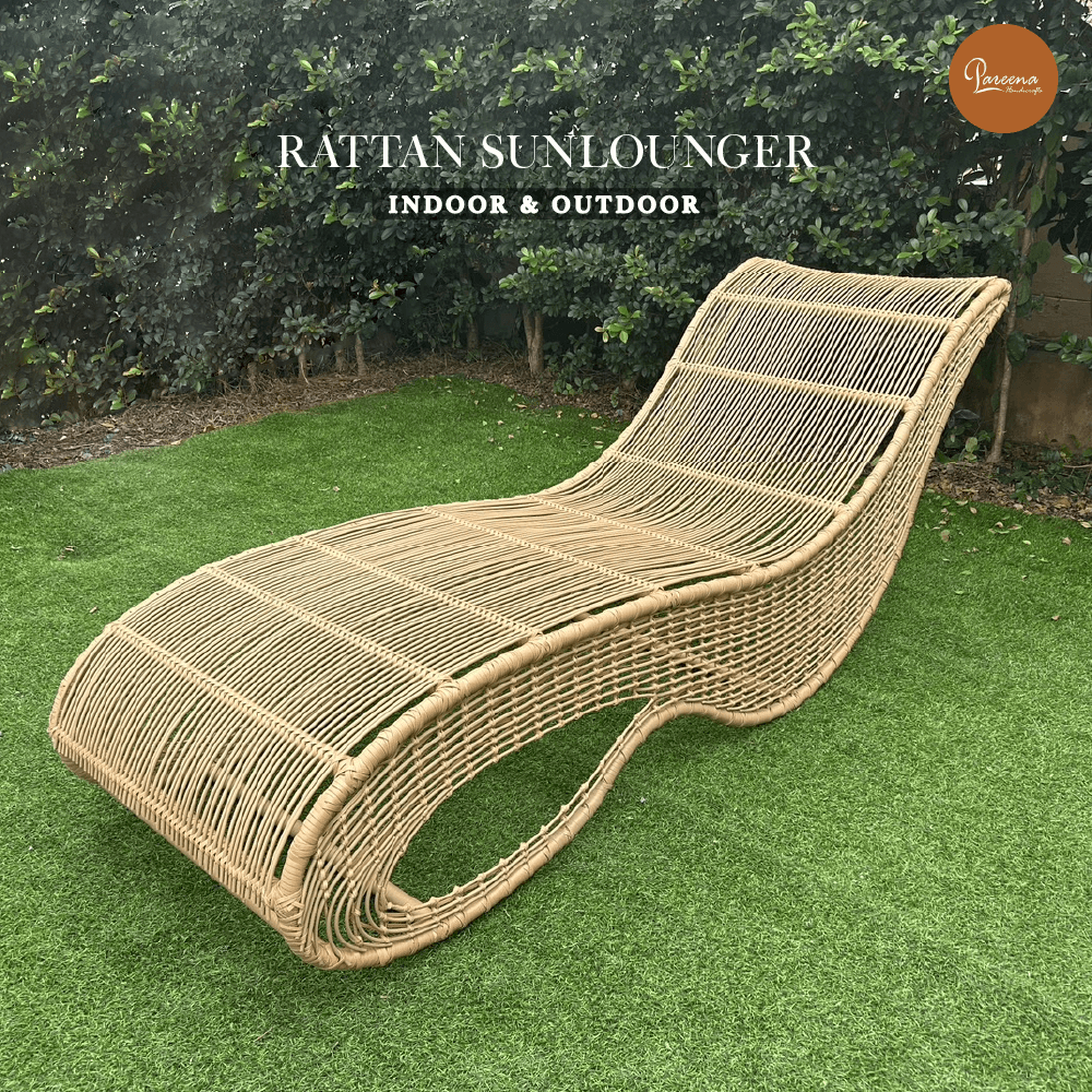 เตียงริมสระ PAREENA DECOR รุ่น COCOA CURVE SUNBED เตียงอาบแดดหวายเทียม